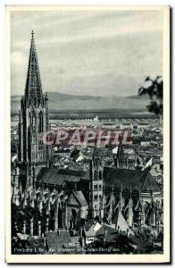 Postcard Old Freibrug I Br Das Munster Vom Aus Schlossberg