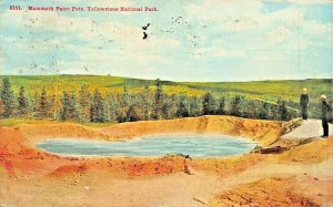 YELLOWSTONE NATIONAL PARK WYOMING~MAMMOTH PAINT POTS~1910 PSMK POSTCARD