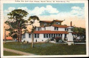 St Petersburg Florida FL Coffee Pot Golf Club House Vintage Postcard