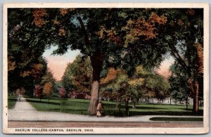 Oberlin Ohio 1921 Postcard Oberlin College Campus View