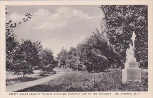 New York Saint Josephs Pretty Walks Leading To Main Building Showing One Of T...