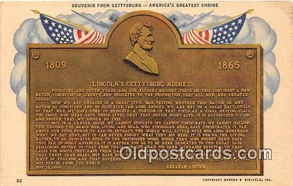 Gettysburg Address Unused 