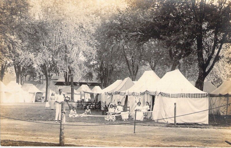 RPPC, c.'12, Chautaqua Grounds, Camp Point,IL, from Quincy IL, #10,Old Post Card