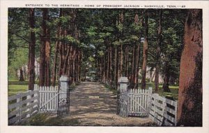 Tennesse Nashville Entrance To The Hermitage Home Of President Jackson