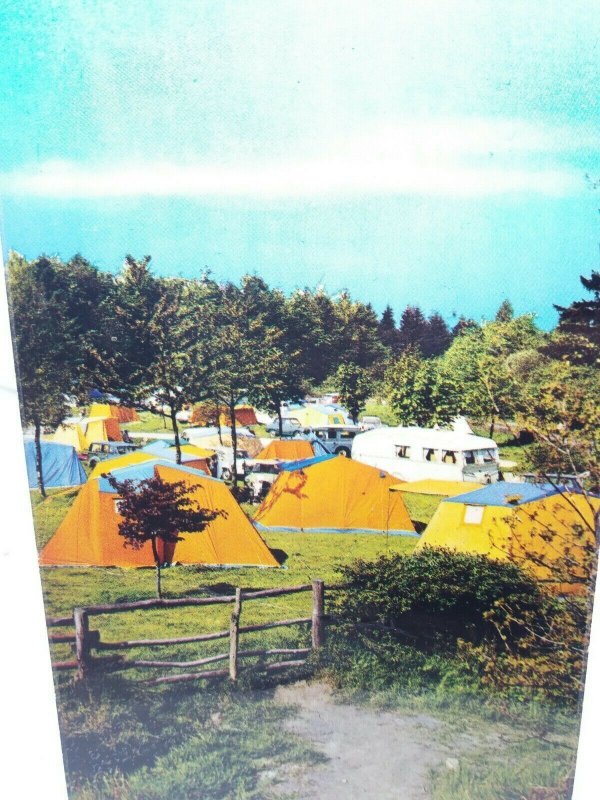 National Forest Camping Park Forest of Dean Glos Vintage Postcard 1968 Campsite