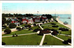 Postcard BUILDING SCENE Fortress Monroe Virginia VA AM5869