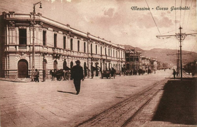 italy, MESSINA, Sicily, Corso Garibaldi (1910s) Postcard