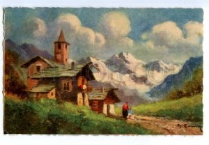 497639 ITALY Village Mountains Landscape ZANNI Vintage postcard