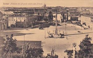 Italy Roma Piazza del Popolo vista dal Pincio