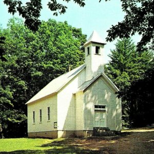 1969 Cades Cove Missionary Baptist Church Postcard Tennessee Smoky Mountains A9