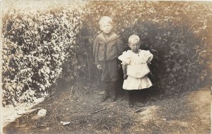 G38/ Axtell Nebraska RPPC Postcard 1907 F.A. Anderson Well-Dressed Kids Sailor