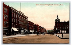 Main Street View Looking South Concord New Hampshire NH UNP DB Postcard E17