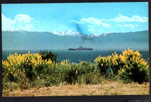 BC VICTORIA Strait of Juan De Fuca Olympic Mountains P&O Orient Liner - Chrome