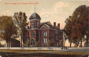 J59/ Pierce Nebraska Postcard c1910 Pierce County Court House  192