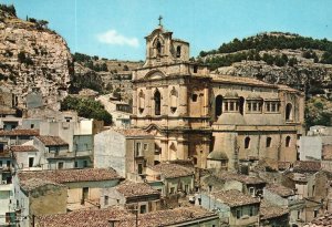 Postcard Catholic Church Saint Mary New Parish Cathedral Scicli Sicily, Italy