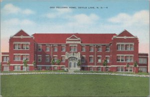 Postcard Odd Fellows Home Devils Lake ND North Dakota