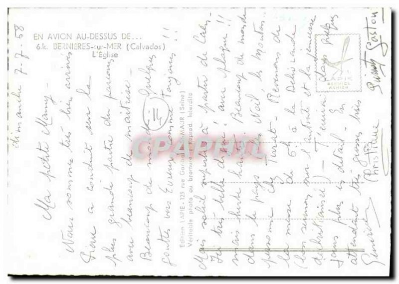 Postcard Modern Bernieres sur Mer The Church