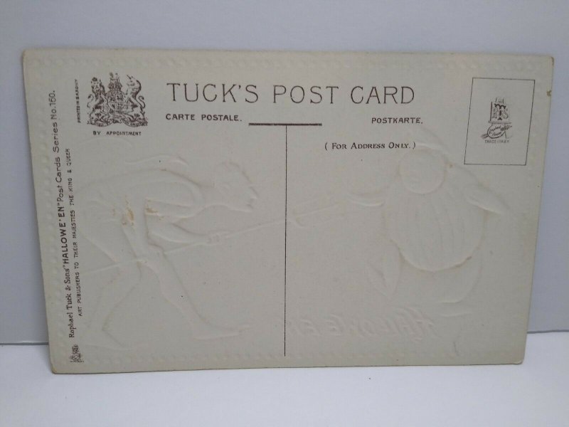 Halloween Postcard Tucks Original Devils Pitchfork & Goblins Unused Series 160