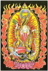 Saint Tattoo Flash by Fred Corbin Postcard