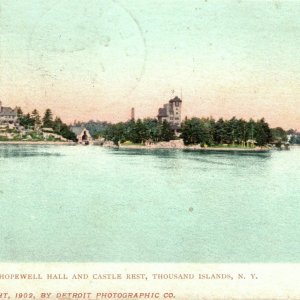 1902 Thousand Islands NY Hopewell Hall Castle Rest Detroit Photographic Photo A8