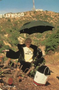 Joan Rivers Roddy McDowell Photo I Love N.Y. in Hollywood Postcard 1983