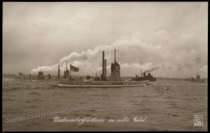 Germany WWI Submarine U-Boot Squadron  RPPC 65901