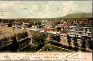 Looking North from 25th St., Ogden UT c1907 Undivided Back Vintage Postcard C32