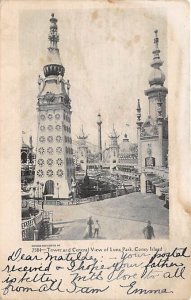 Tower and General View of Luna Park Coney Island, NY, USA Amusement Park 1907 