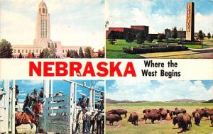 BR23659 Nebraska Where the west Begins multi views   usa