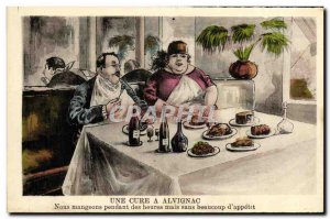 Old Postcard A Cure A Alvignac We eat for hours but without much