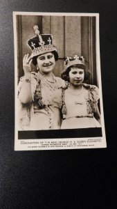 Mint England Royalty Postcard RPPC Coronation of TM King George VI and Elizabeth