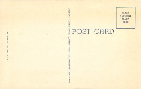 Atlanta Georgia Greyhound Bus Station & Restaurant Art Deco Linen Postcard 