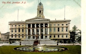 NY - New York City. Brooklyn, City Hall  (glitter)