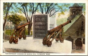 Massachusetts Plymouth Tercentennary Cannons On Burial Hill Curteich