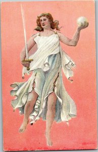 Justice by Maynard, Library of Congress Vintage Postcard D32