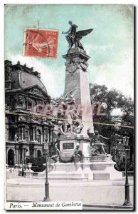 Paris Postcard Ancient Monument Gambetta