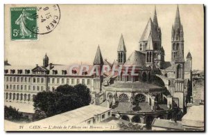 Old Postcard Caen L & # 39abside of the Men & # 39Abbaye