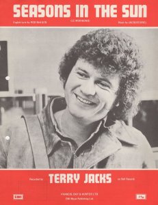 Seasons In The Sun Terry Jacks Nr Mint UK Sheet Music