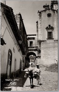 TAXCO GRO FOTIS Postcard Mexican Street Scene RPPC H83