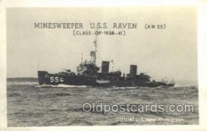 USS Raven Real Photo Military Ship Unused close to perfect corners