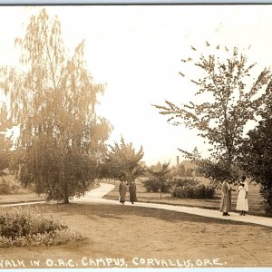 c1910s Corvallis Oregon Agricultural College RPPC Campus Real Photo Postcard A96