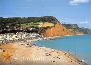 BR89605 sidmouth devon beach and cliffs  uk