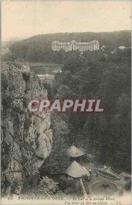 'Old Postcard Bagnoles de l''Orne Lake and the Grand Hotel Vue Prize du Roc a...