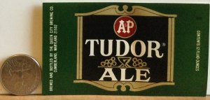 A&P Tudor Ale Beer NOS 12oz Beer Label