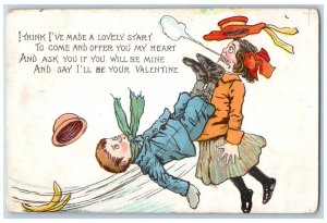 Outcault Tuck Postcard Valentine I Think I've Made A Lovely Start Comic Humor