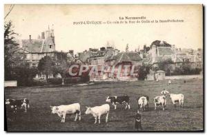 Old Postcard The Normandy Bridge L & # 39Eveque one corner of gaol and Under ...