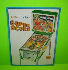Super Score FLYER Original 1967 Vintage Retro Game Artwork Sales Sheet