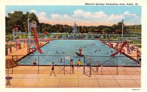 Pekin, IL Illinois  MINERAL SPRINGS SWIMMING POOL~Kids  Tazewell County Postcard