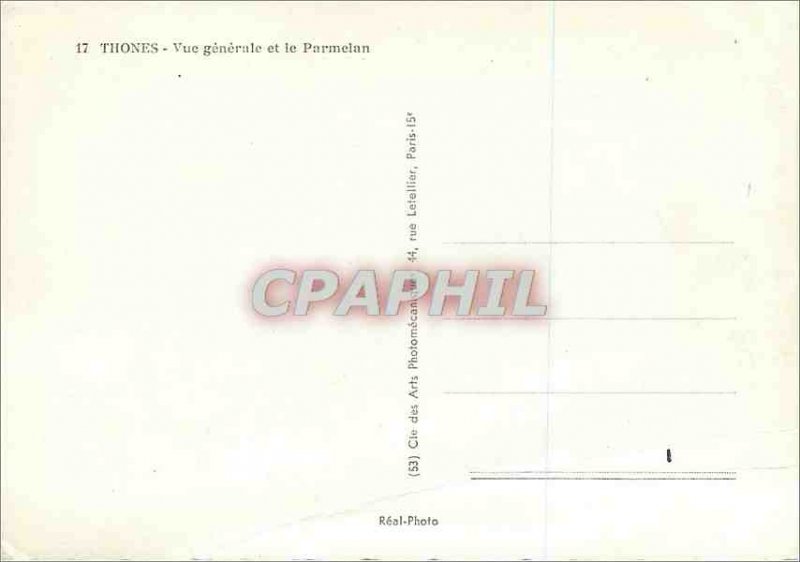 Modern Postcard Thones Vue Generale and Parmelan