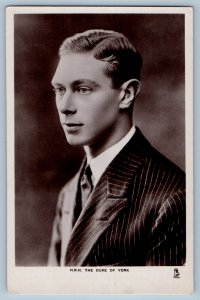 Yorkshire England Postcard H.R.H Duke of York c1940's Tuck Art RPPC Photo